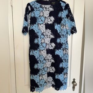 Tahari multi colored lace dress